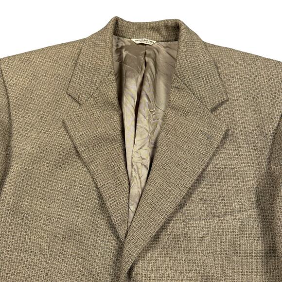 Blazer Men's 42R Wool Bill Blass Tweed Vintage Brown/Tan Sport Coat Jacket - Picture 4 of 13